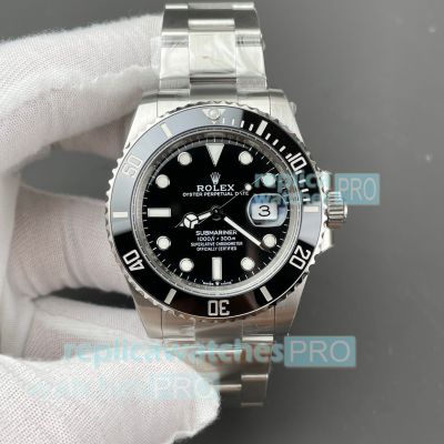 VS Factory Replica Swiss 3235 Rolex Submariner Black Dial 41mm Stainless Steel Watch 